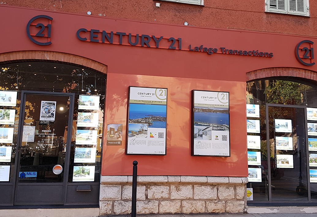 Agence immobili&egrave;re CENTURY 21 Lafage Transactions &agrave; VILLEFRANCHE SUR MER 06230